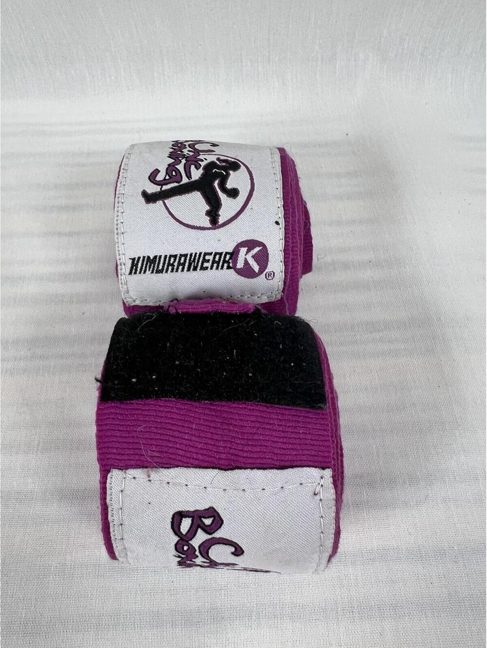 Kimura Wear Purple and White Boxing Hand Wraps